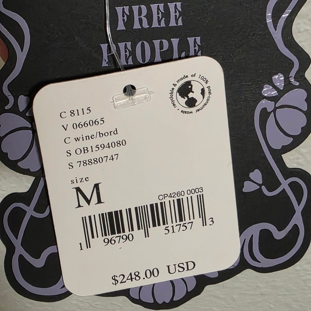 Free People Anna Sui Dolman Quilted Jacket Womens Medium Velvet Embroidered Read - Picture 8 of 9